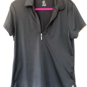 Jofit black collared gold shirt